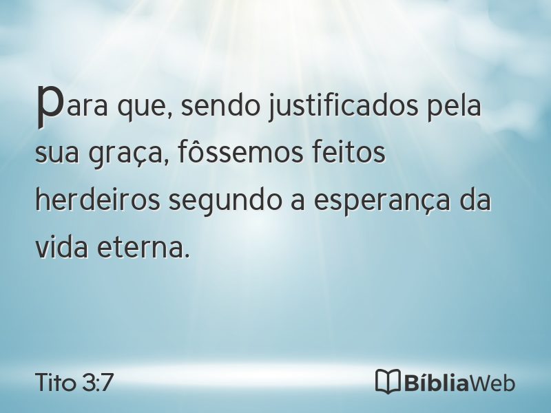 Tito 3:7 em imagem para compartilhar