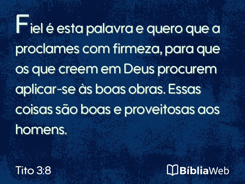 Tito 3:8 em imagem para compartilhar