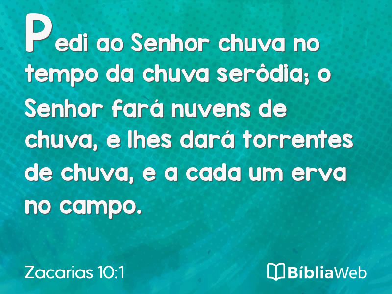 Zacarias 10:1 em imagem para compartilhar