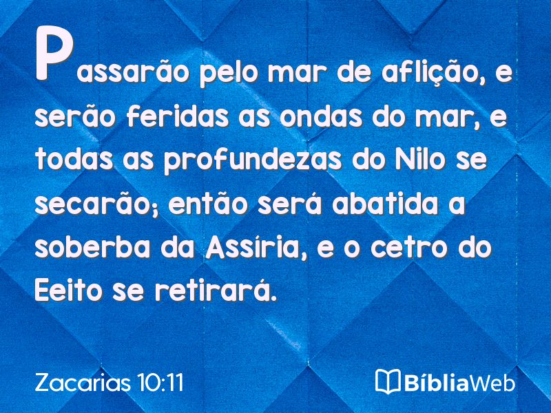 Zacarias 10:11 em imagem para compartilhar