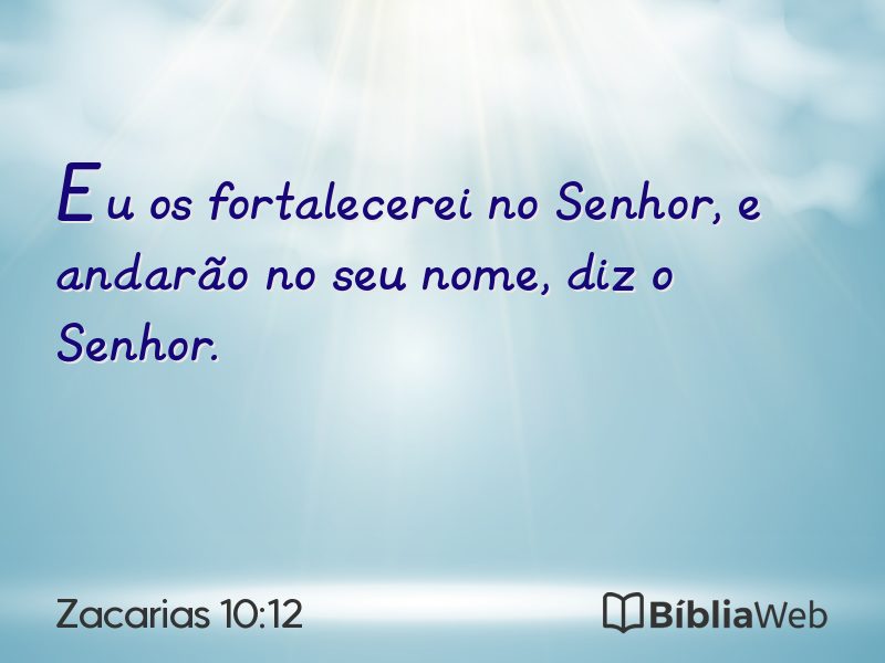 Zacarias 10:12 em imagem para compartilhar