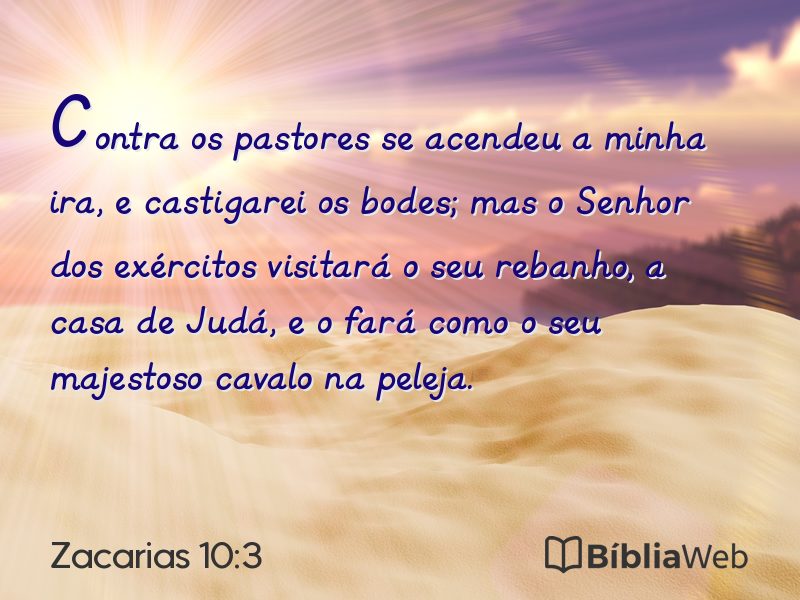 Zacarias 10:3 em imagem para compartilhar