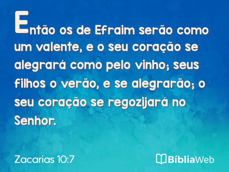 Zacarias 10:7 em imagem para compartilhar