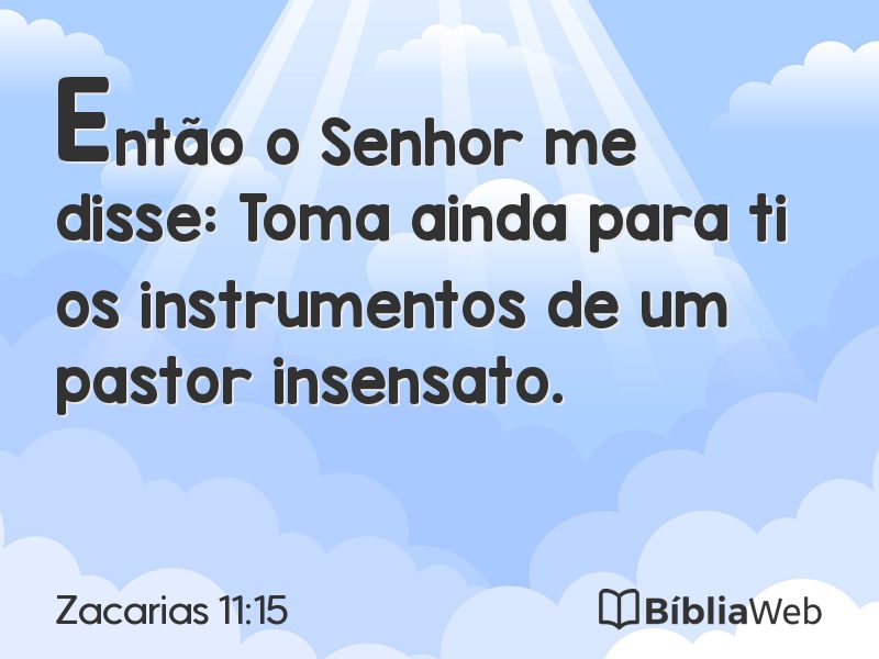 Zacarias 11:15 em imagem para compartilhar