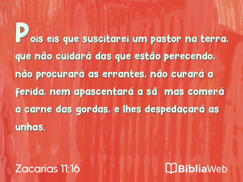 Zacarias 11:16 em imagem para compartilhar