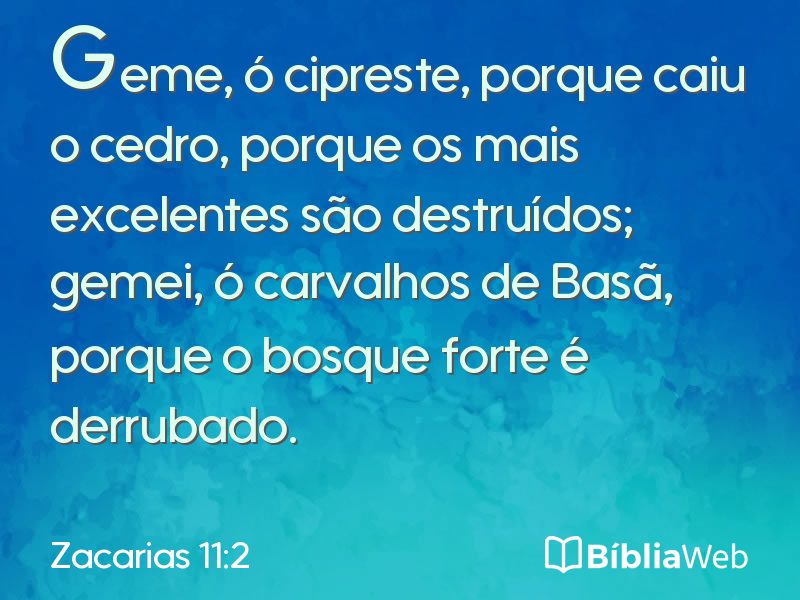 Zacarias 11:2 em imagem para compartilhar