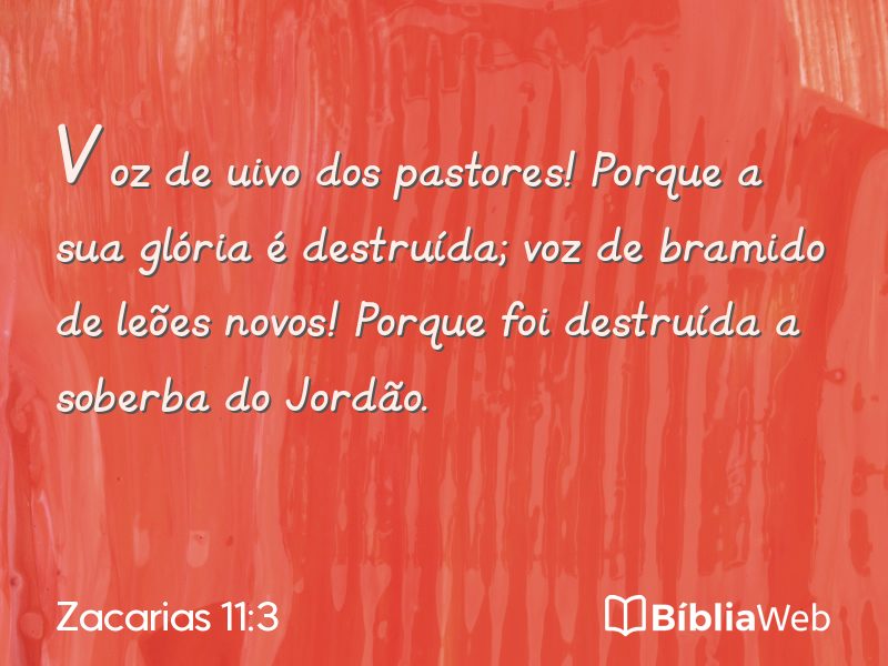 Zacarias 11:3 em imagem para compartilhar