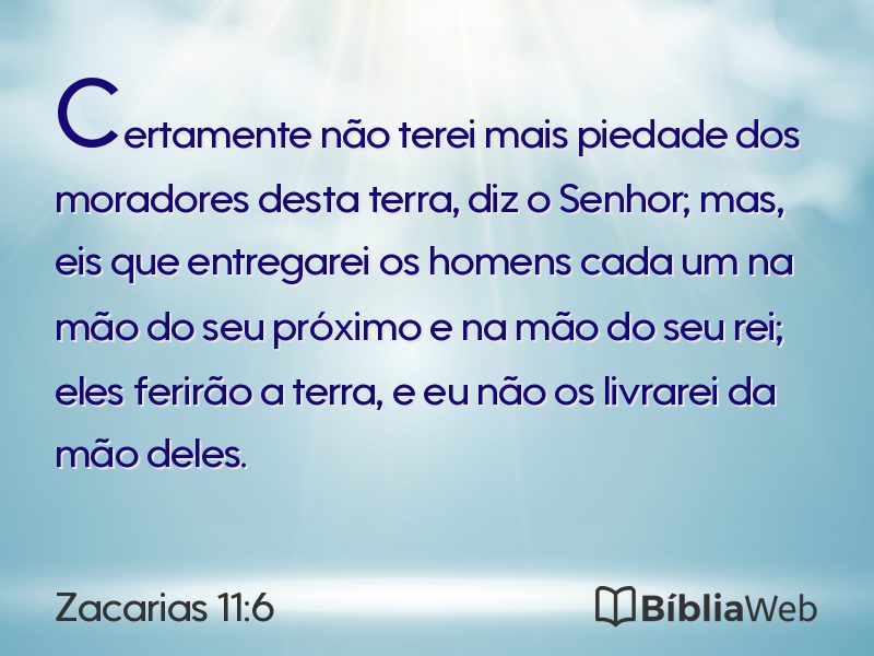 Zacarias 11:6 em imagem para compartilhar