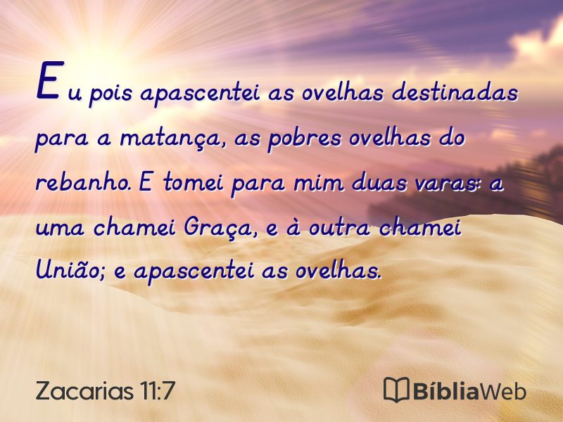 Zacarias 11:7 em imagem para compartilhar