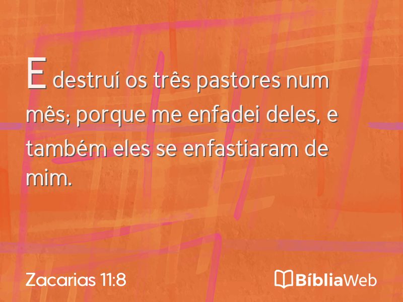 Zacarias 11:8 em imagem para compartilhar