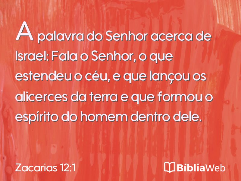 Zacarias 12:1 em imagem para compartilhar