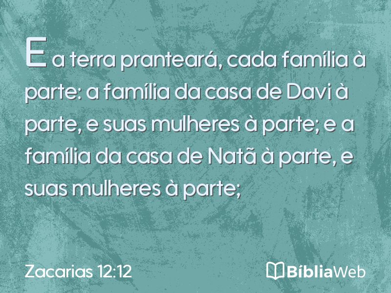 Zacarias 12:12 em imagem para compartilhar