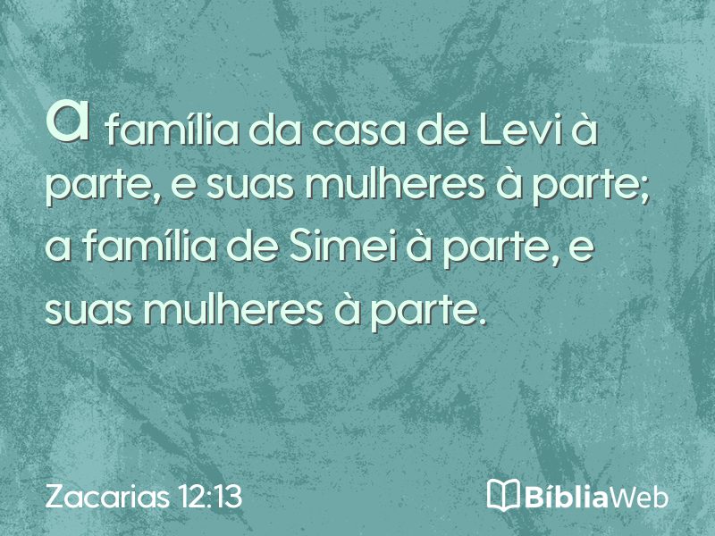 Zacarias 12:13 em imagem para compartilhar