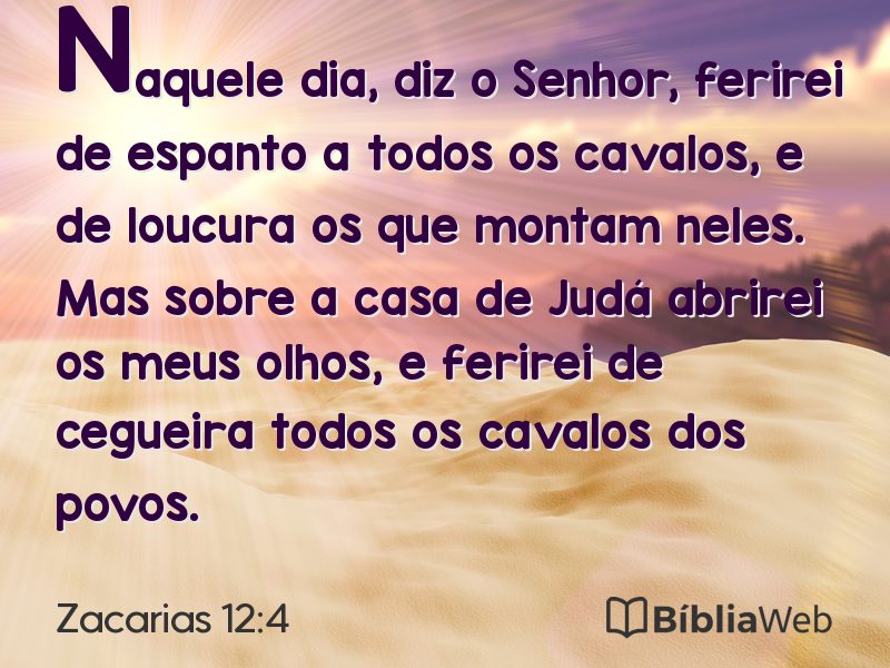 Zacarias 12:4 em imagem para compartilhar