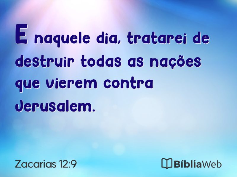 Zacarias 12:9 em imagem para compartilhar