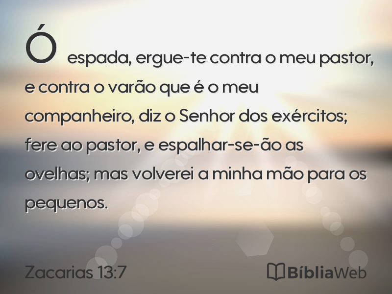 Zacarias 13:7 em imagem para compartilhar