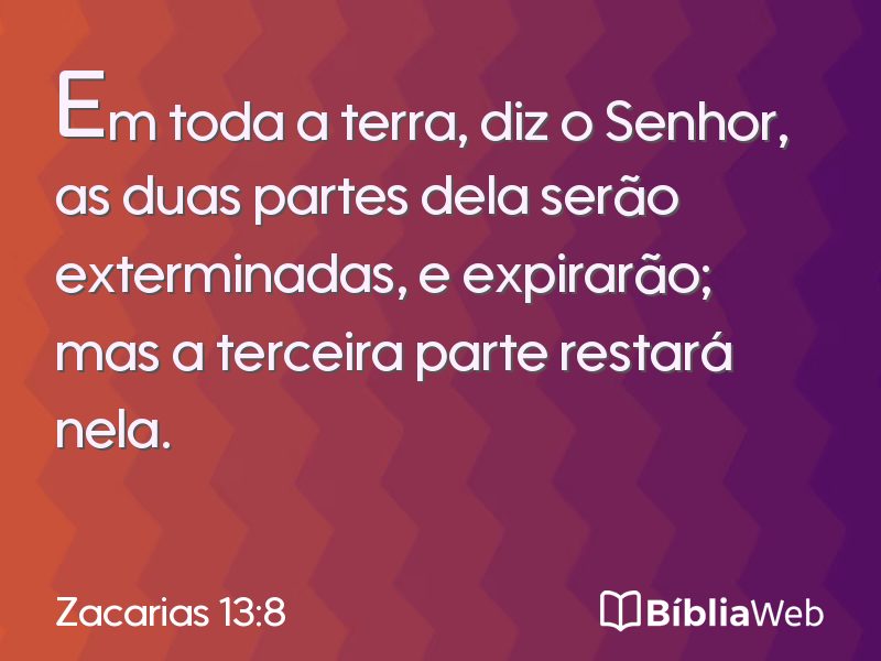 Zacarias 13:8 em imagem para compartilhar