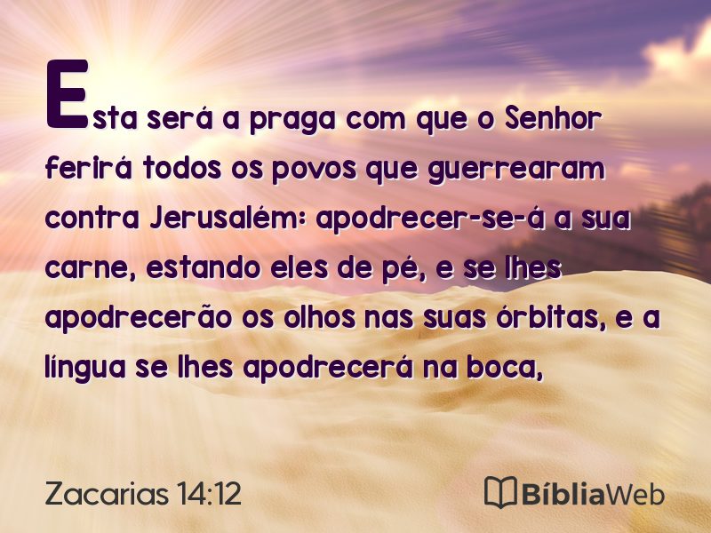 Zacarias 14:12 em imagem para compartilhar
