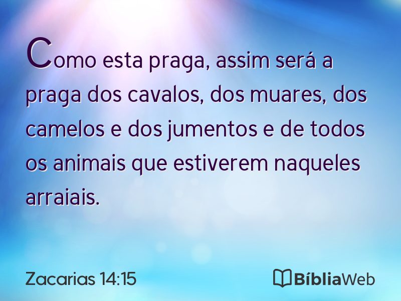 Zacarias 14:15 em imagem para compartilhar