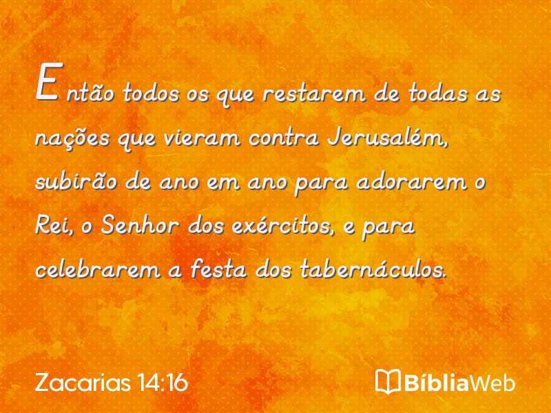 Zacarias 14:16 em imagem para compartilhar