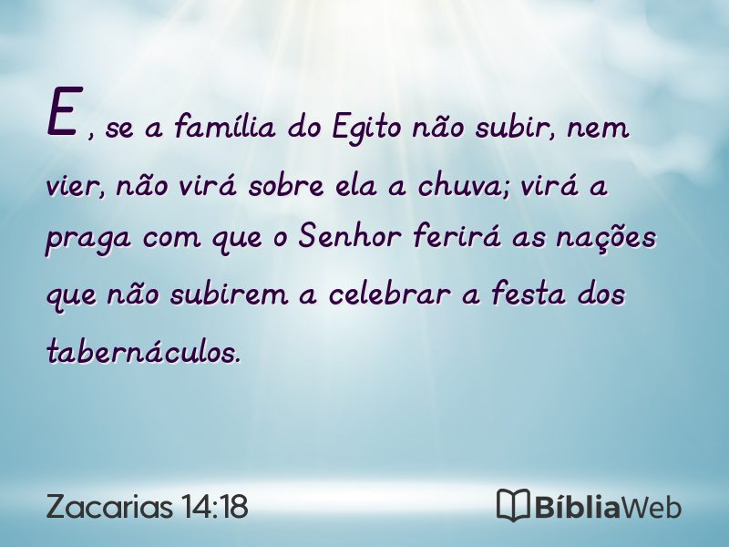 Zacarias 14:18 em imagem para compartilhar