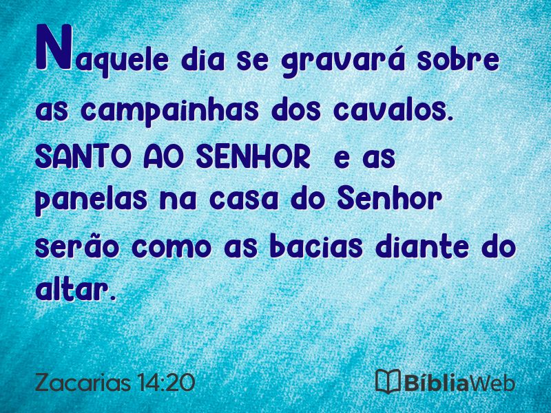 Zacarias 14:20 em imagem para compartilhar