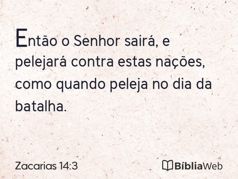 Zacarias 14:3 em imagem para compartilhar