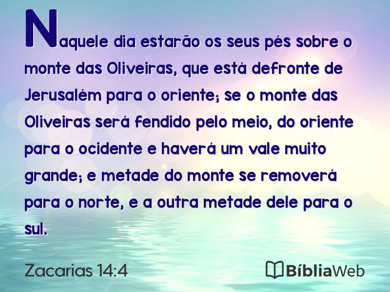 Zacarias 14:4 em imagem para compartilhar