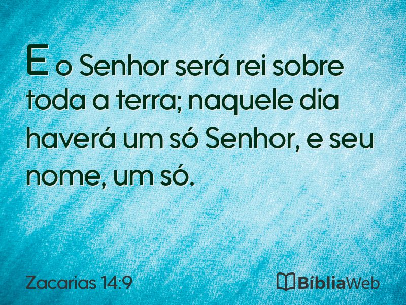 Zacarias 14:9 em imagem para compartilhar