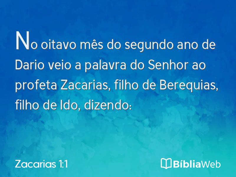 Zacarias 1:1 em imagem para compartilhar