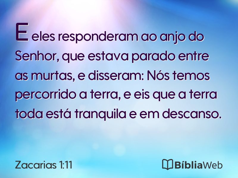 Zacarias 1:11 em imagem para compartilhar