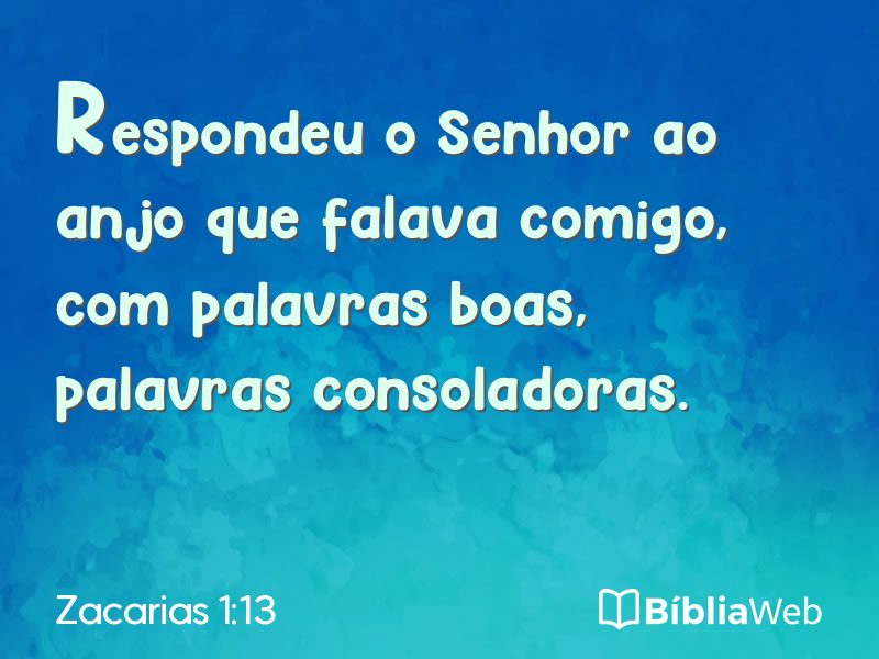 Zacarias 1:13 em imagem para compartilhar