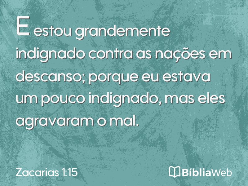 Zacarias 1:15 em imagem para compartilhar