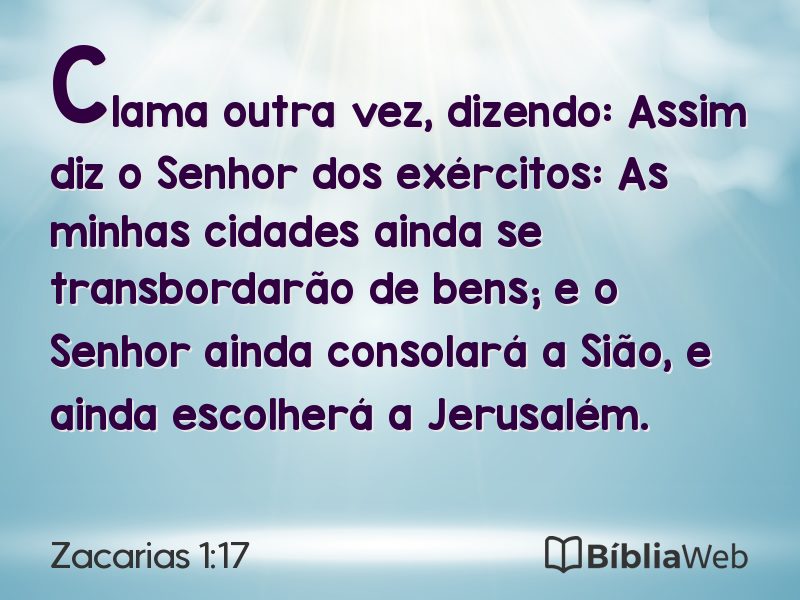 Zacarias 1:17 em imagem para compartilhar