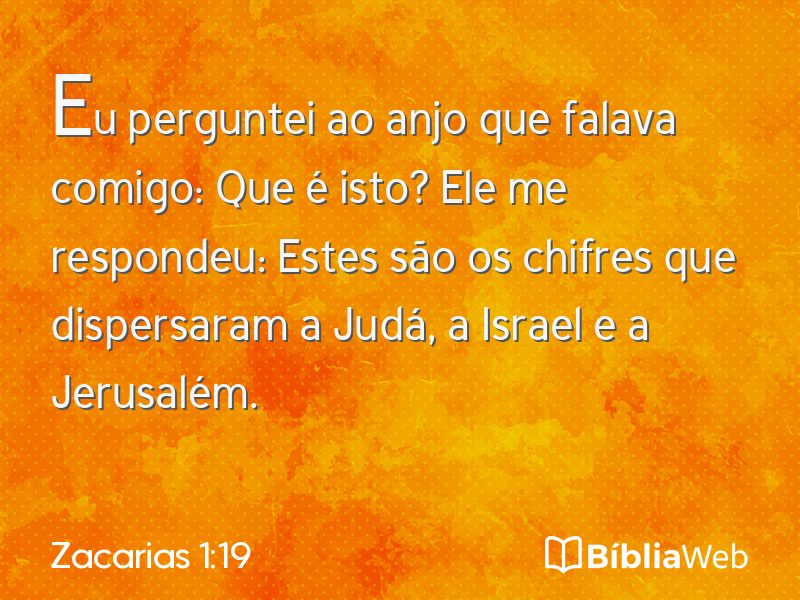 Zacarias 1:19 em imagem para compartilhar