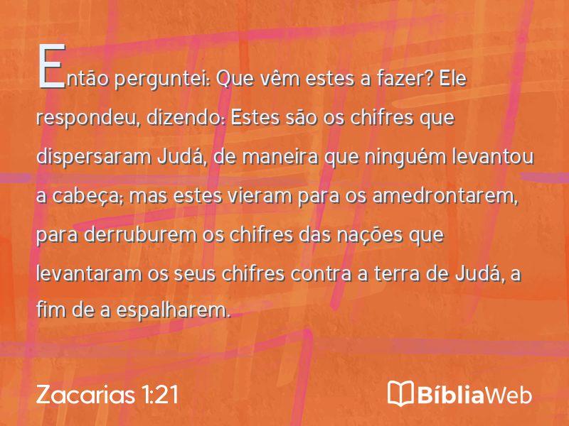 Zacarias 1:21 em imagem para compartilhar