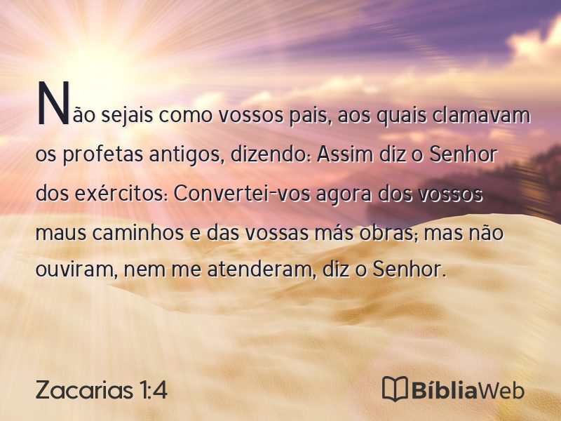 Zacarias 1:4 em imagem para compartilhar