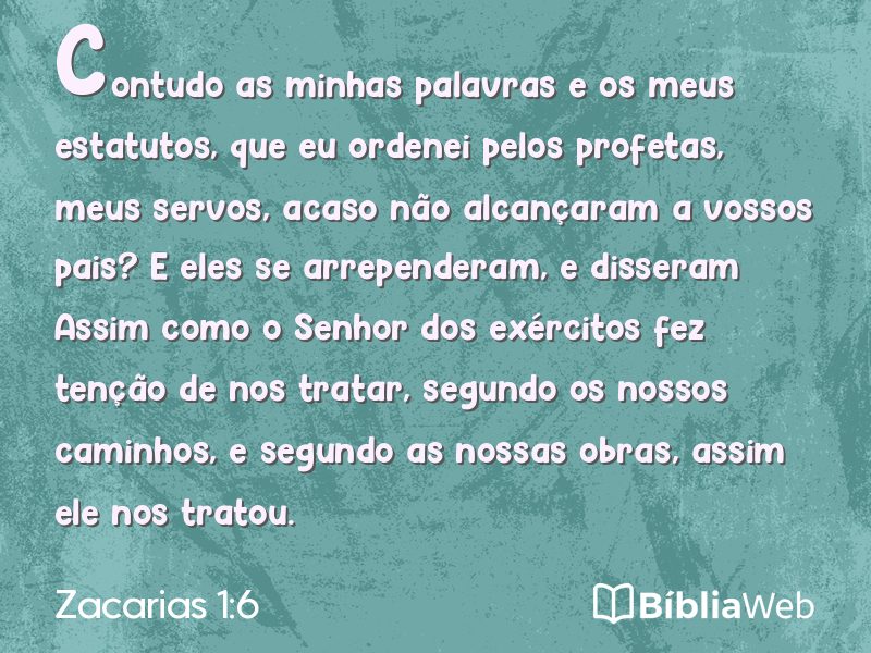 Zacarias 1:6 em imagem para compartilhar