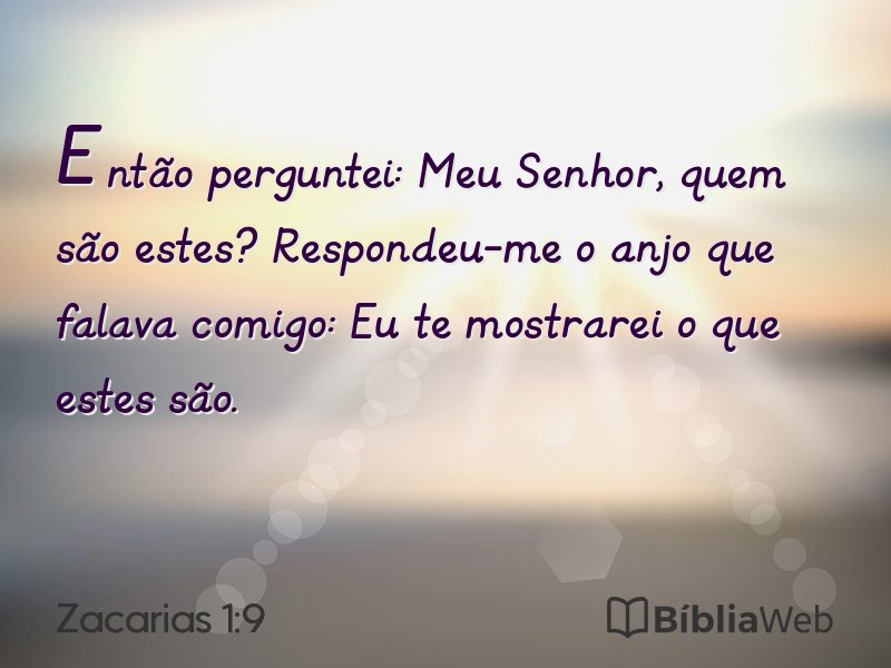 Zacarias 1:9 em imagem para compartilhar