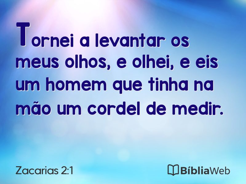 Zacarias 2:1 em imagem para compartilhar