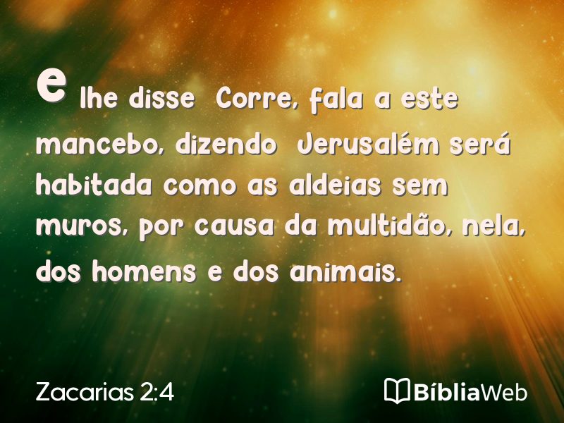 Zacarias 2:4 em imagem para compartilhar