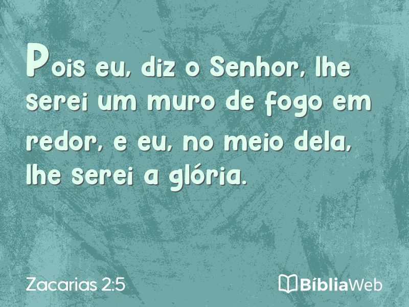 Zacarias 2:5 em imagem para compartilhar