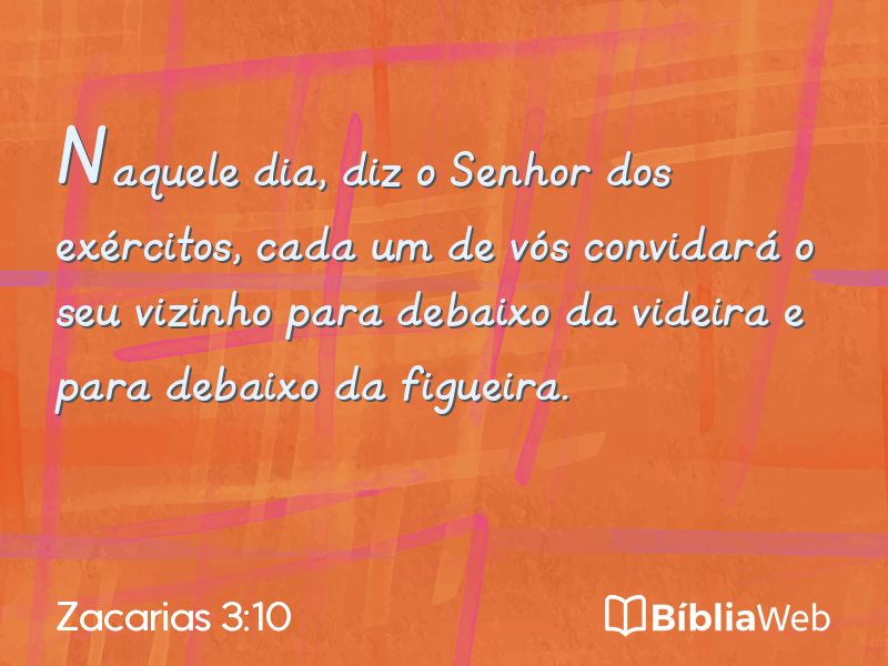 Zacarias 3:10 em imagem para compartilhar