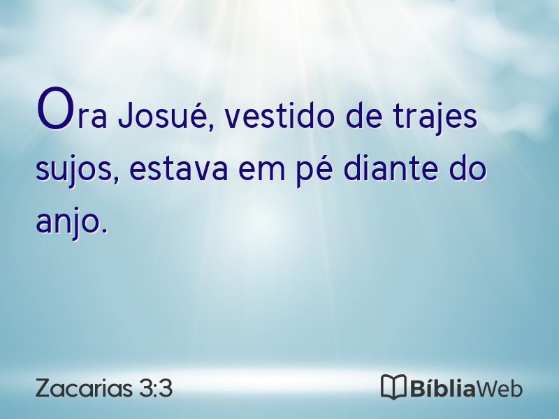 Zacarias 3:3 em imagem para compartilhar