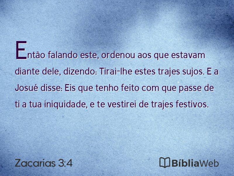 Zacarias 3:4 em imagem para compartilhar