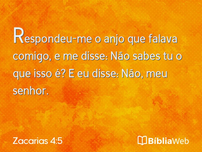 Zacarias 4:5 em imagem para compartilhar