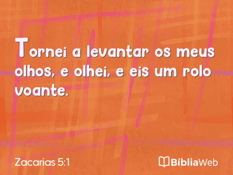 Zacarias 5:1 em imagem para compartilhar