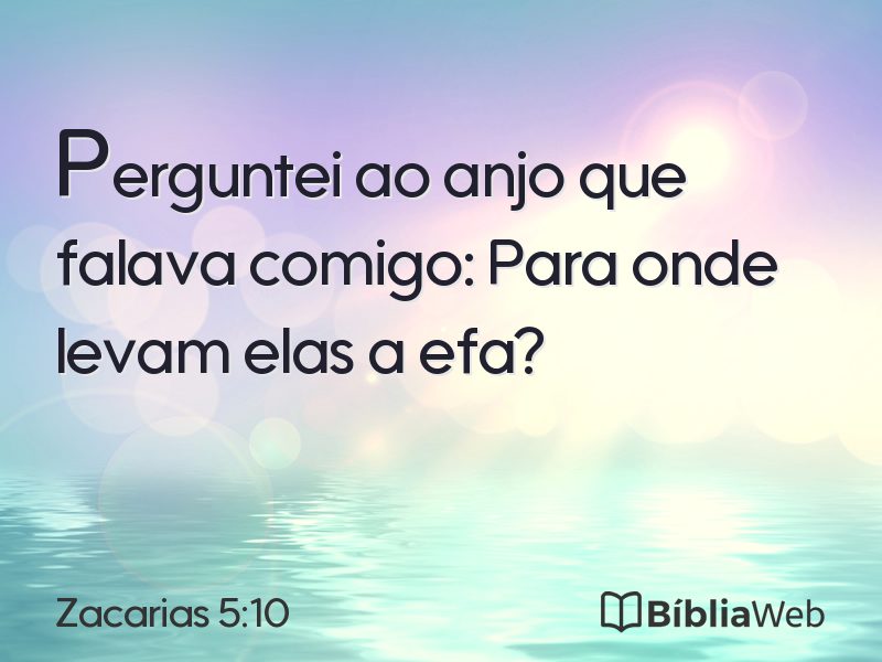 Zacarias 5:10 em imagem para compartilhar