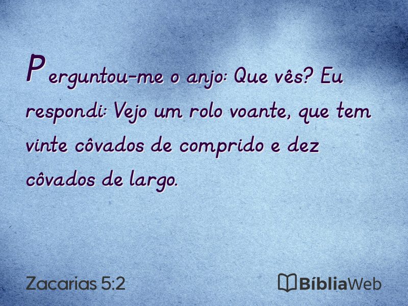 Zacarias 5:2 em imagem para compartilhar