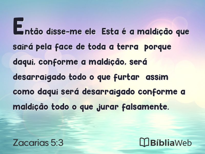 Zacarias 5:3 em imagem para compartilhar